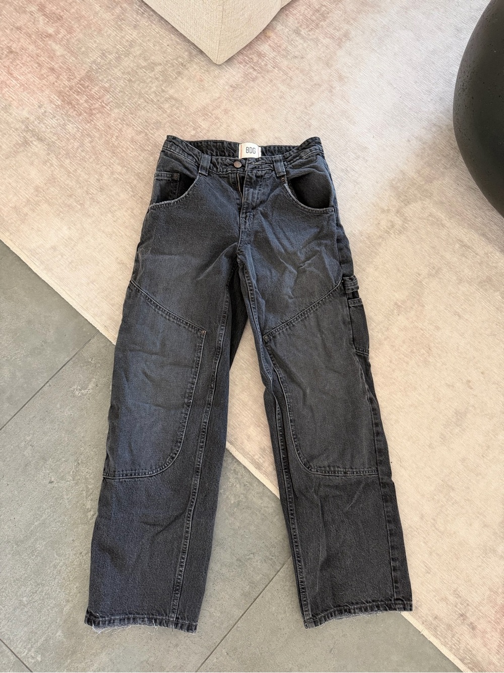 BDG Dark Gray Relaxed Cargo Jeans